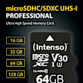 Pikkukuva 3 / 3: Intenso Professional 64 Gt microSDXC-muistikortti - UHS-I - luokka 10