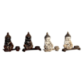 Pikkukuva 1 / 2: koristehahmo 22 x 8,2 x 23 cm punainen beige oriental buda (4 kpl)