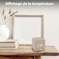 Miniatyrbild 6 av 6: Digital väckarklocka - T’nB - Liten modell - 3 programmerbara larm - Justerbar belysning - Trä Trä