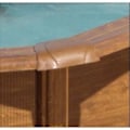 Miniatyrbillede 5 af 6: GRE overjordisk stål swimmingpool - 527 x 327 x 122 cm - Oval - Frilagte forstærkninger - Sandfiltrering Trä