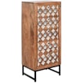 Miniatyrbillede 1 af 2: Kommode - HOME ESPRIT - Brun Sort sølv - Mangotræ - 50 x 110 x 40 cm - Skuffe(r) Flerfärgad
