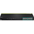 Miniatyrbillede 1 af 2: Ethernet Switch - TRENDNET - TPE-TG160G - 16 Porte - PoE/PoE+ - Rackmonterbar