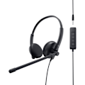 Miniatyrbild 2 av 4: Mikro-headset Stereo - DELL - WH1022 - Trådad - USB - Svettresistent