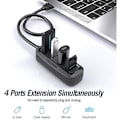 Pikkukuva 2 / 2: USB 2.0 HUB - VENTION - 4 porttia - Musta - 0,5 m - USB-avain yhteensopiva