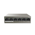 Miniatyrbillede 1 af 4: TENDA 6-Port 10/100M Desktop Switch, 4 PoE-porte, 2 Uplink-porte, 250m transmission, QoS Design, TEF1106P-4-63W