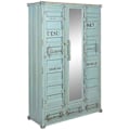 Miniatyrbillede 1 af 2: Garderobe - HOME ESPRIT - Himmelblå turkis - 2 døre - 178,5 x 116,5 x 47,5 cm - Moderne Flerfärgad