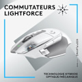 Pikkukuva 2 / 6: Langaton pelihiiri - LOGITECH G - G502 X LIGHTSPEED - LIGHTFORCE-hybridipainikkeet - USB-C-portti - valkoinen Färg