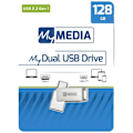 Miniatyrbillede 3 af 3: USB nøgle - VERBATIM - My Dual - 128 GB - USB 3.2 Gen 1 / USB-C