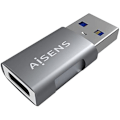Miniatyrbillede 1 af 2: AISENS - A108-0655 - Mini USB 3.2 Gen2 10G 3A adapter, type USB-C/H-A/M, grå