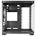 Miniatyrbillede 4 af 4: Mars Gaming MC-VIEW2, MicroATX kabinet, Dobbelt hærdet glas, 1x FRGB 120mm ventilator, 240mm køling, Dobbelt kammer, Sort