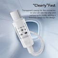 Pikkukuva 3 / 6: USB-C - USB-C - Supernopea lataus 100W, 2m - Baseus Gem (P1037373000211-01) - Kuuvalkoinen