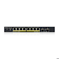 Miniatyrbillede 1 af 3: Switch - Zyxel - GS1900-10HP - 8 porte LAN - PoE - Uden ventilator