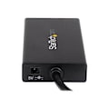 Miniatyrbillede 3 af 4: USB 3.0 Hub - STARTECH - ST3300GU3B - 3 porte - Gigabit Ethernet - Aluminium