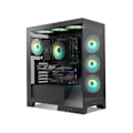 Miniatyrbillede 2 af 6: NOX Hummer GLOCK ARGB Semitorre ATX Tempereret Glas USB-C Sort