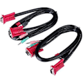 Miniatyrbillede 2 af 2: AISENS A111 – 0064 – KVM VGA USB-tastatur og musekontakt med kabel til styring af to CPU'er, sort farve