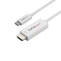 Pikkukuva 1 / 4: STARTECH 1 m USB-C - HDMI 4K 60 Hz -sovitinkaapeli - valkoinen - ensimmäinen pää: 1 x Type C Uros Thunderbolt 3