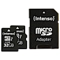 Pikkukuva 1 / 2: Micro SD -muistikortti sovittimella INTENSO 32 Gt x 2