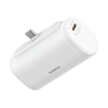 Pikkukuva 2 / 6: Baseus - Ulkoinen akku (P10068306213-00) - Type-C, kompakti muotoilu, 20W, 5000mAh, mukana Type-C -johto - Valkoinen