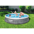Miniatyrbillede 1 af 4: BESTWAY Fritstående Above Ground Pool Kit - Fast Set™ - 396 x 84 cm - Rund (leveres med en filtreringspumpe) Grå