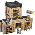 Miniatyrbillede 1 af 5: Byggelegetøj - Jeujura - 8028 - Borg - Katapult - 270 dele i træ Beige