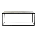Miniatyrbillede 3 af 4: Sofabord - vare hjem - moderne stil grå, sort træ, aluminium - metal - 111,7 cm