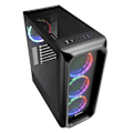 Miniatyrbillede 3 af 3: Spil PC-enge - Sharkoon - TK5M RGB - Sort - RGB-belysning - Tempereret glaspaneler