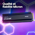 Pikkukuva 6 / 6: CRUCIAL - P510 - Sisäinen SSD - 1 To - PCIe Gen4 NVMe M.2 - Mukana jäähdyttäjä - Lukunopeus jopa 1100 Mo/s - CT1000P510SSD5