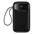 Miniatyrbild 2 av 6: Baseus - Extern batteri Qpow Pro+ (P10055003113-00) - Lightning, 2x Type-C, USB, 22,5W, 10000mAh, Type-C kabel, 30cm - Svart