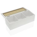 Miniatyrbillede 3 af 3: Smykkeskrin - Versa - Rektangulær - Hvid - 10 x 8 x 26 cm - Til Kvinder Vit