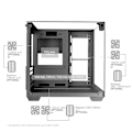 Miniatyrbillede 4 af 4: Gaming kabinet - Mars Gaming - MC-VISIONM - MicroATX - 240mm vandkøling - Triple hærdet glas