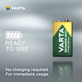 Miniatyrbild 5 av 5: Ni-MH batteri 1x9V - VARTA - 56722101401