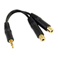 Pikkukuva 3 / 3: STARTECH Stereo-jakokaapeli - 3,5 mm:n miniliitin naaras - 2x 3,5 mm naarasminiliitin - 15 cm