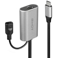 Pikkukuva 1 / 3: USB Type-C jatkojohto - LINDY - 5 m - Suojattu - Kulta - 5000 Mbit/s - Musta