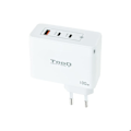 Miniatyrbillede 1 af 2: Tooq Gan vægoplader 2Xusb-C/Pd + Usb-A/Qc 100W, hvid
