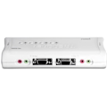 Miniatyrbild 2 av 6: TRENDnet TK-409K KVM 4 Port VGA USB + Audio + Kablar