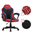 Miniatyrbillede 2 af 4: Gaming stol HUZARO Ranger 1.0 Spider Mesh til børn - Rød - Højde justerbar - Bløde armlæn röd, svart, blå