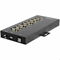 Pikkukuva 1 / 3: STARTECH 8-porttinen teollinen USB-sarja-RS232/RS422/RS485-keskitin sähköstaattisella suojauksella (ESD) 15kV - USB - PC