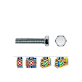 Miniatyrbillede 2 af 2: Hexa metrisk skrue. Din 933 6x30 Zinkflad - GENERISK - Æske 250 Uni. Celo