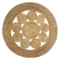 Miniatyrbillede 1 af 6: "Esra" gennembrudt jute tæppe D80 cm - Beige - Atmosphera indretningsarkitekt Beige