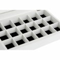 Miniatyrbillede 2 af 2: Smykkeskrin - WADIGA - 30 x 20 x 5 cm - MDF træ - Glas - 18 rum Vit
