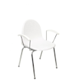 Miniatyrbild 1 av 4: PIQUERAS Y CRESPO Modelo Ves -Pack 4 sillas confides ergonÃ³micas con brazos fijos cromados y estructura cromada - Asiento y