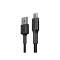 Miniatyrbillede 1 af 4: Green Cell GC PowerStream USB-A - Mikro USB kabel 30cm, Hurtig opladning Ultra Charge, QC 3.0