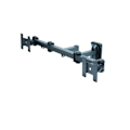 Miniatyrbillede 2 af 2: Understøttelsesvæg til 2 LCD-skærme - NEWSTAR - FPMA-W960D - Sort - 10"-27" - Tiltbar