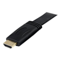 Pikkukuva 1 / 2: Ultra HD 4K x 2K High Speed HDMI litteä kaapeli Ethernetillä - STARTECH - 5 m - Suojattu - Musta