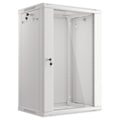 Miniatyrbillede 1 af 4: LANBERG Væghængt skab 19 18U 600X450mm grå (glasdør) - WF01-6418-10S