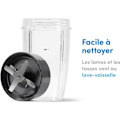 Miniatyrbillede 5 af 5: Blender - NUTRIBULLET - NB606DG - 600 W - 2 inkluderede kopper 700 ml og 500 ml - Grå - BPA-fri Grå