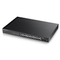 Miniatyrbillede 1 af 4: Administreret netværksswitch - ZyXEL - GS1900-24HP - 24 Gigabit-porte - PoE - 2 SFP-pladser