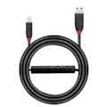 Pikkukuva 2 / 3: USB-kaapeli - LINDY - 43227 - USB 3.2 Gen1 - 10 m - USB-A uros, USB-B uros