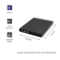 Miniatyrbillede 3 af 4: DVD-brænder - QOLTEC - 51858 - USB 2.0 - Sort