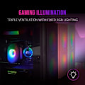 Miniatyrbillede 2 af 4: PC Gegehus Micro ATX - Mars Gaming - MC300 Sort - Hærdet Glas - 3 FRGB Ventilatorer - Total-Mesh